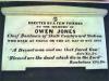Memorial at Schull to Owen Jones